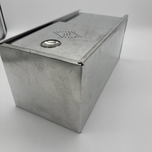 Antique Hoosier Metal Bread Box W/ Sliding Door - Picture 5 of 9